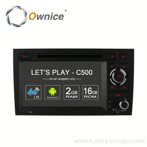 Ownice Android 6.0 quad core car GPS navigation system for Audi A4 S4 support DAB+ TPMS +16G ROM